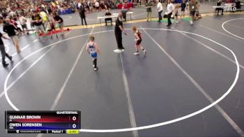 56 lbs Quarterfinal - Gunnar Brown, IA vs Owen Sorensen, MN