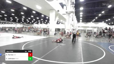 57 lbs Round Of 16 - Daniel Torres, Mat Demon WC vs Caleb Johnson, Rancho Bernardo WC