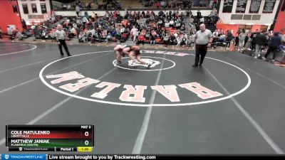 195 lbs 3rd Place Match - Cole Matulenko, LIBERTYVILLE vs Matthew Janiak, Plainfield (SOUTH)