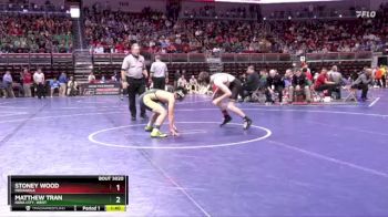 3A-120 lbs Champ. Round 1 - Matthew Tran, Iowa City, West vs Stoney Wood, Indianola