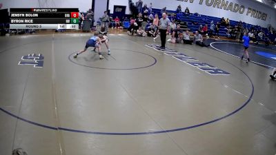 77-83 lbs Round 5 - Jensyn Bolon, Unattached vs Byron Rice, Hickory Wrestling