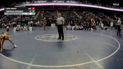 4A 126 lbs 5th Place Match - Jake Amiott, Topsail vs Brennan Ferguson, Cuthbertson High School