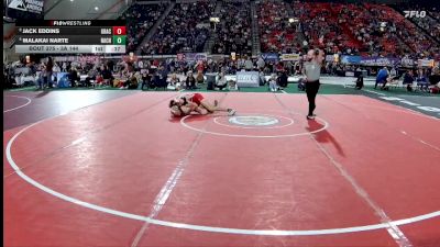 3A 144 lbs Cons. Semi - Malakai Narte, Nampa Christian vs Jack Eddins, Grace