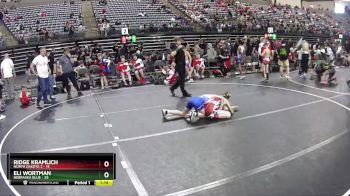 95 lbs Finals (8 Team) - Ridge Kramlich, North Dakota 2 vs Eli Wortman, Nebraska Blue