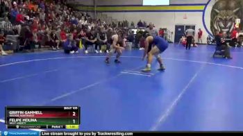 182 lbs Quarterfinal - Felipe Molina, West Liberty vs Griffin Gammell, Waukee Northwest
