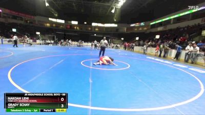 88 lbs Cons. Round 3 - Nakoah Lehi, Tuba City Boarding School vs Grady Schay, NVRTC