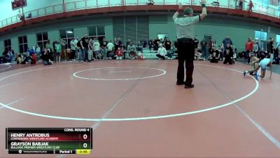 80 lbs Cons. Round 4 - Grayson Babjak, Bulldog Premier Wrestling Club vs Henry Antrobus, Contenders Wrestling Academy