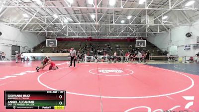 157 lbs Champ. Round 2 - Giovanni Ruiz, Bakersfield College vs Angel Alcantar, East Los Angeles College