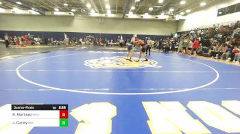 174 lbs Quarterfinal - Roman Martinez, Wesleyan vs Jayden Curley, Roger Williams