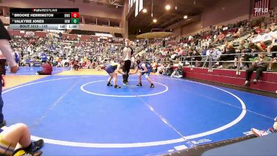 110 lbs Round 1 - Valkyrie Jones, Harrison Youth Wrestling vs Brooke Herrington, Battlefield Wrestling Club