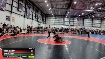 120 lbs Semis & 1st Wb (8 Team) - Gabe Rogers, COMBAT ATHLETICS vs Cam Massey, DARKHORSE WRESTLING CLUB