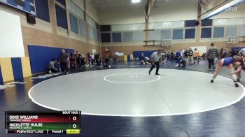 140lbs Cons. Round 2 - Dixie Williams, Tonasket (Girls) vs Nicolette Hulse, Ridgefield (Girls)