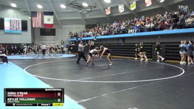 125 lbs Quarterfinal - Anna O`Rear, West Delaware vs Keylee Holloway, South Tama