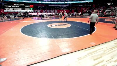 1A 120 lbs Quarterfinal - Logan Roberts, Warrensburg (W.-Latham) vs Brayden Teunissen, Woodstock (Marian)