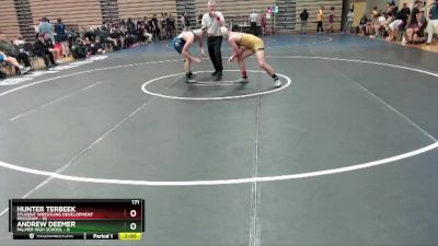 171 lbs Round 4: 10:30am Sat. - Hunter Terbeek, Student Wrestling Development Program vs Andrew Deemer, Palmer High School