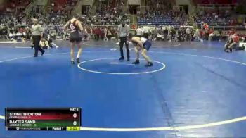 170 lbs Round 1 - Baxter Sand, #3 South Border vs Stone Thorton, Central Cass