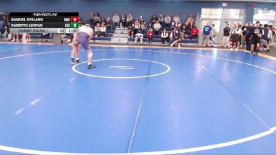 141 lbs Champ. Round 1 - Karstyn Lhotak, Northern State vs Samuel Eveland, New Mexico Highlands