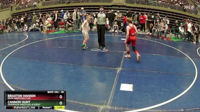 78 lbs Cons. Round 6 - Braxton Hansen, Delta Wrestling Club vs Cannon Hunt, Sanderson Wrestling Academy