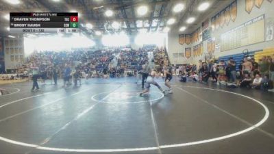 132 lbs Champ. Round 1 - Draven Thompson, Winter Haven High vs Brody Haugh, Cowboy