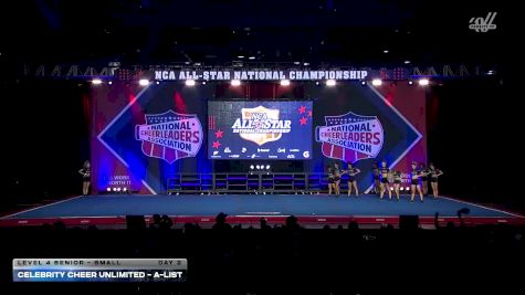 Celebrity Cheer Unlimited - A-List [2026 L4 Senior - Small Day 2] 2026 NCA All-Star National Championship