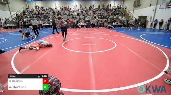 52 lbs Consolation - Hudson Hood, Collinsville Cardinal Youth Wrestling vs Weston Myers, Pawhuska Elks Takedown