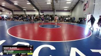 144 lbs Cons. Round 5 - Ben Wilson, Campbell County vs Wyatt Gladson, Lingle-Ft. Laramie/Southeast