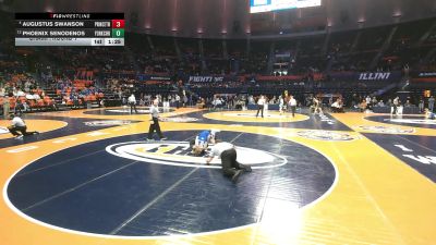 1A 113 lbs Champ. Round 1 - Augustus Swanson, Princeton vs Phoenix Senodenos, Yorkville (Christian)