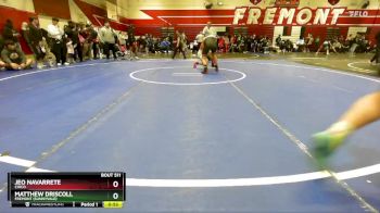 132 lbs Cons. Round 2 - Jeo Navarrete, Chico vs Matthew Driscoll, Fremont (Sunnyvale)