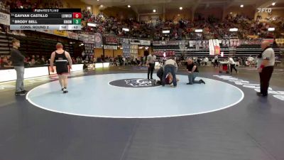 285 lbs Cons. Round 2 - Gavvan Castillo, Leoti-Wichita County Hs vs Brody Bell, Kingman Hs