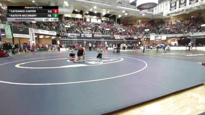 190 lbs Quarterfinal - Kaitlyn McCreery, Phillipsburg HS vs Caydance Carter, Plainville HS