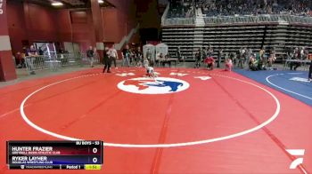 53 lbs Champ. Round 1 - Hunter Frazier, Greybull Basin Athletic Club vs Ryker Layher, Douglas Wrestling Club