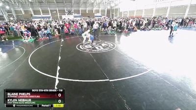 118 lbs Quarterfinal - Kylen Neibaur, East Idaho Elite Wrestling vs Blaine Phelps, Altamont Longhorn Wrestling