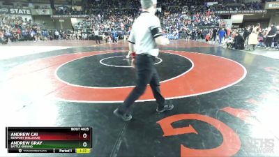 4A 126 lbs Champ. Round 1 - Andrew Cai, Newport (Bellevue) vs Andrew Gray, Battle Ground