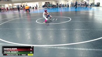 65 lbs Quarterfinals (8 Team) - Michael Bennett, LSH (LeSueur/Henderson) vs Maximus Geiser, NYM (New York Mills)