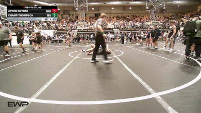 155 lbs Semifinal - Ayden Snyder, Hennessey Takedown Club vs Champ Thompson, HURRICANE WRESTLING ACADEMY