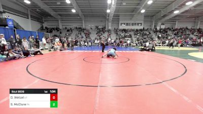 145 lbs 7th Place - David Wetzel, UT vs Smokey McClure, PA