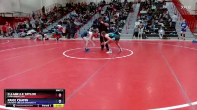123 lbs Semifinal - Paige Chafin, Eastern Oregon University vs Ellabelle Taylor, Evergreen State