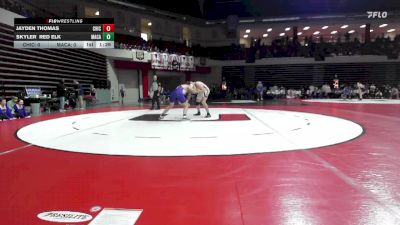 190 lbs Quarterfinals (8 Team) - Jayden Thomas, CHICKASHA vs Skyler Red Elk, MACARTHUR