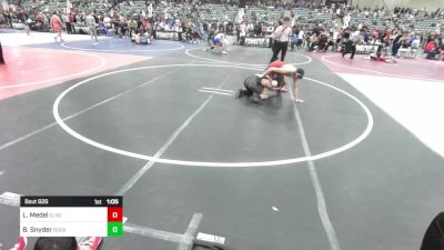 144 lbs Quarterfinal - Laden Medel, Elko WC vs Bradyn Snyder, Buckaroo WC