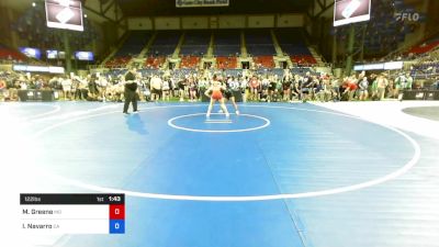 122 lbs Cons 64 #2 - Macey Greene, Missouri vs Isabel Navarro, California