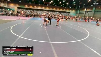 119-130 lbs Round 4 - Cooper Steele, Harrisburg Mat Club vs Ryker West, USA Gold