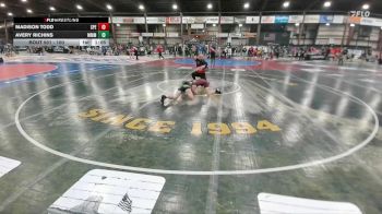 100 lbs Champ. Round 1 - Avery Richins, Moorcroft Mat Masters vs Madison Todd, Spearfish