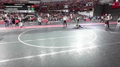 81 lbs Champ. Round 2 - Camden Berg, Melrose-Mindoro vs Waylon Rozeboom, Stoughton Vikings Wrestling Club