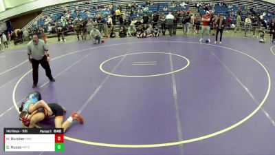 14U Boys - 105 lbs Champ. Round 1 - Dylan Russo, Michigan Grappler Training Center vs Harrison Buroker, Bluffton Wrestling Club