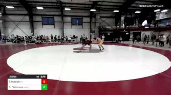 285 lbs Quarterfinal - Travis Manick, Rhode Island College vs Spencer Dickinson, Western New England