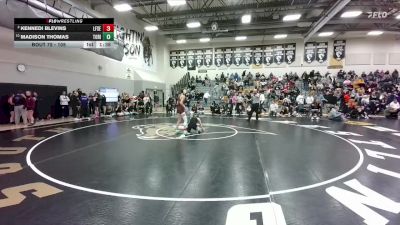 105 lbs Quarterfinal - Madison Thomas, Tongue River vs Kennedi Blevins, Lingle-Ft. Laramie/Southeast