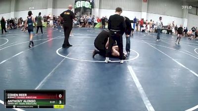 95 lbs Semifinal - Cohen Reer, Burnett Trained Wrestling vs Anthony Alonso, Tampa Bay Tigers Wrestling