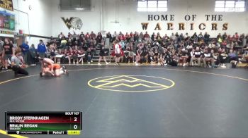 150 lbs 5th Place Match - Brody Sternhagen, HLV, Victor vs Bralin Regan, Waukon