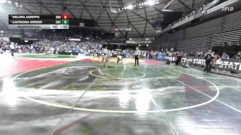 Girls 3A 155 lbs Quarterfinal - Helora Agrippa, University (Girls) vs Caitriona Wieber, Everett (Girls)