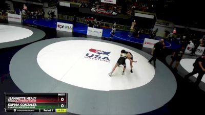 115 lbs Cons. Round 2 - Jeannette Healy, Peninsula Wrestling Club vs Sophia Gonzales, USA Gold Wrestling Club